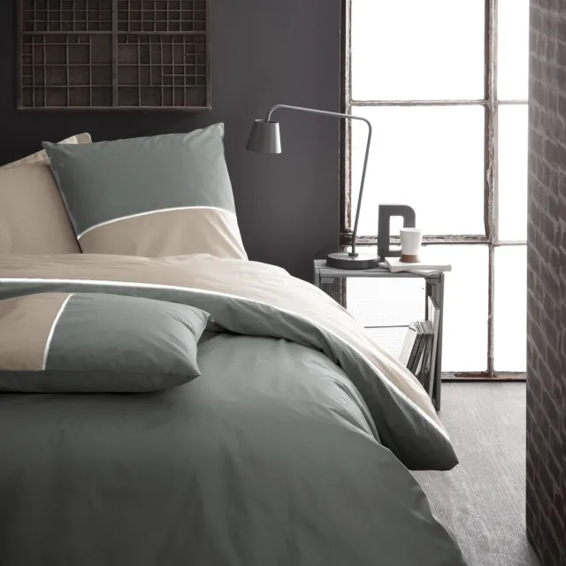Today Set van perkal beddengoed BASIC, 220 x 240 cm - grijs