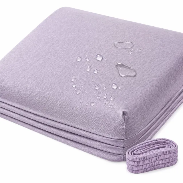 SWGOTA Waterdicht hoeslaken 150 x 200 cm, lila geborstelde stof, voor matrassen tot 30 cm hoog, 1 stuk