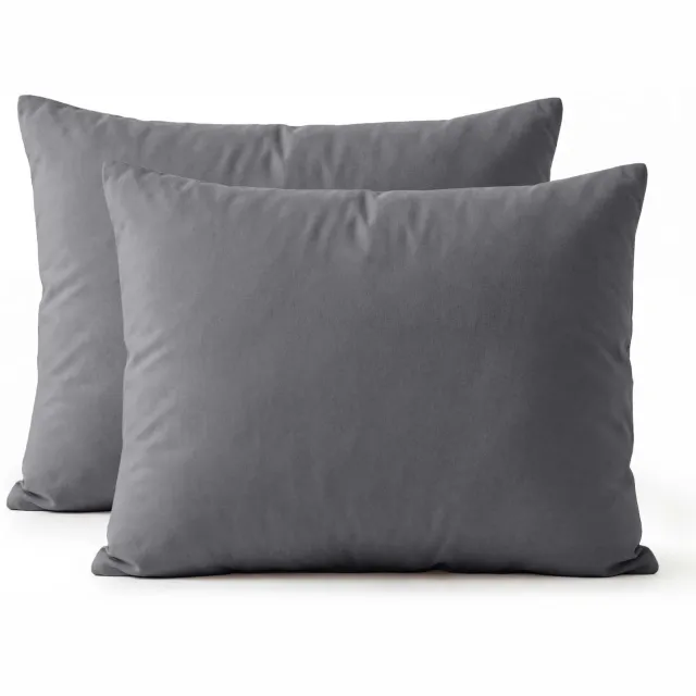 Primaviera Kussenslopen Percale Katoen - 60x70 cm - Antraciet
