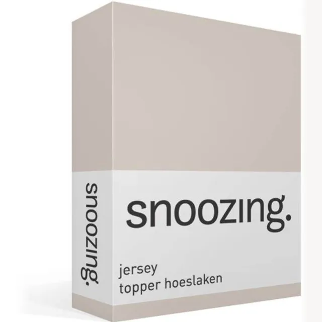 Snoozing jersey topper hoeslaken - 70x200 cm - Eenpersoons - Zand
