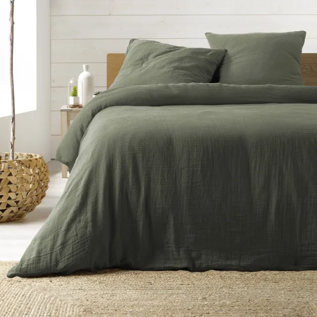 KGS Promolinge Katoenen gaas bedset 240 x 220 cm_ Groen