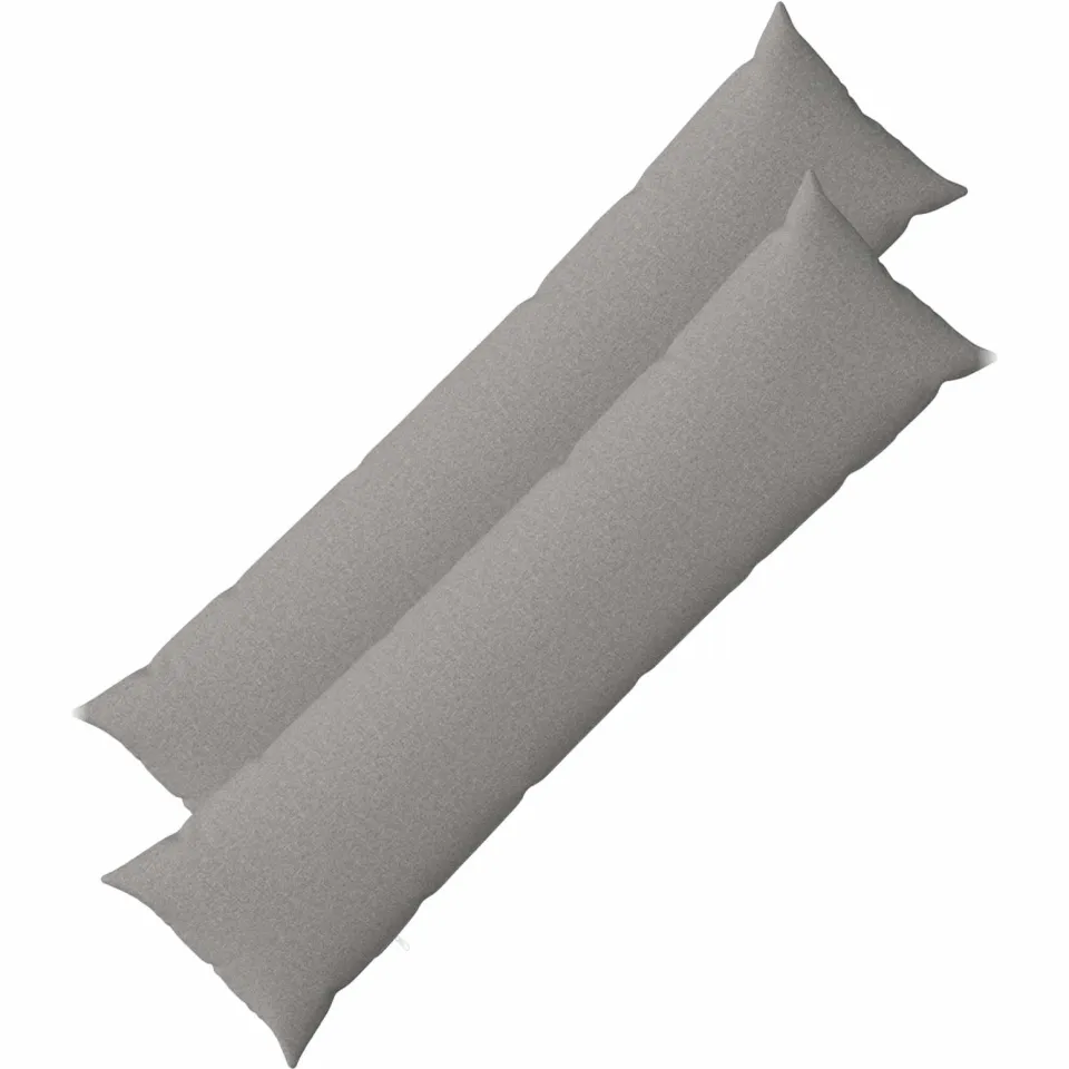 vidaXL Kussensloop 2 st HEERLEN Wolkengrijs 40 x 145 cm Stof grijs, foto 3
