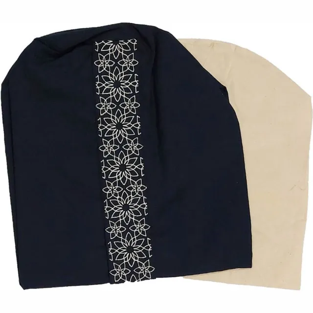 Samarali Biologische Yoga Bolster Hoes - Marine Blauw - 20x20x66 cm - Rond en Zacht voor Yoga Navy Blue