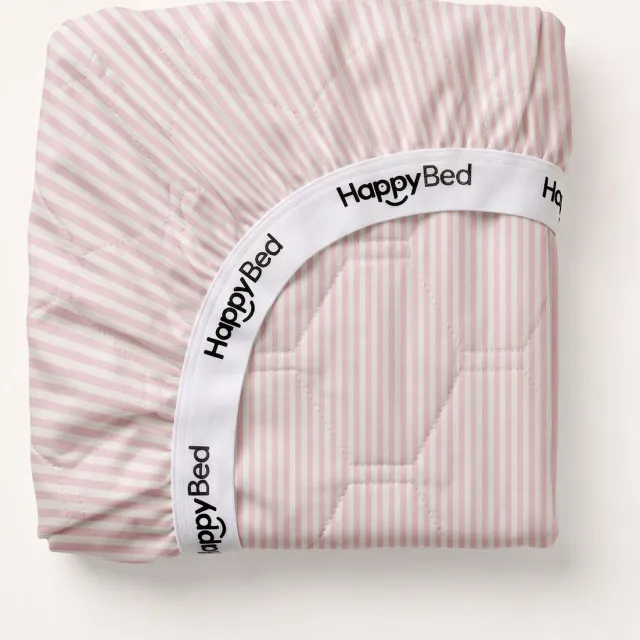 Happybed Hoeslaken - 20 cm - Onderlaken - Verfijnd jerseykatoen - Ademend katoen - Perfecte pasvorm roze