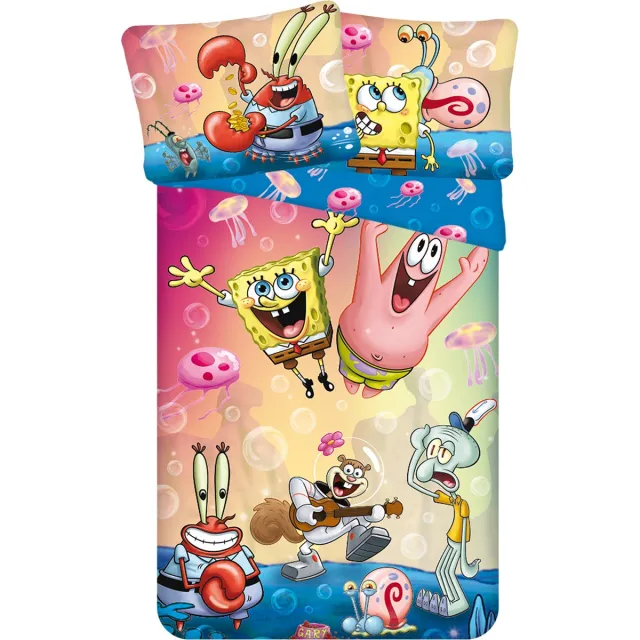 Spongebob Squarepants Dekbedovertrek Bikinibroek - Eenpersoons - 140 x 200 + 70 x 90 cm - Polyester multicolor