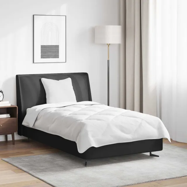 vidaXL Dekbed met kussen 2 st Wit Microvezel