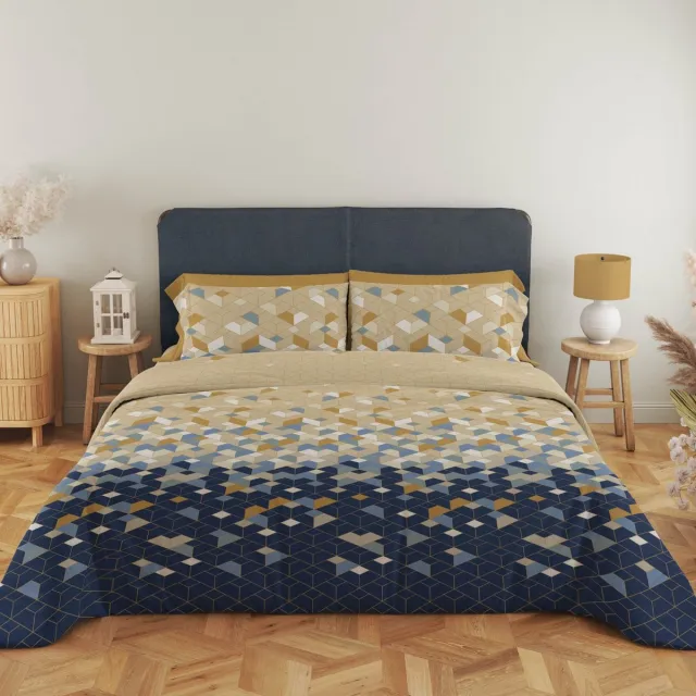 Satin D Or Satin d'Or Scoop Dekbedovertrek - Eenpersoons - 140x200/220 cm - Blauw