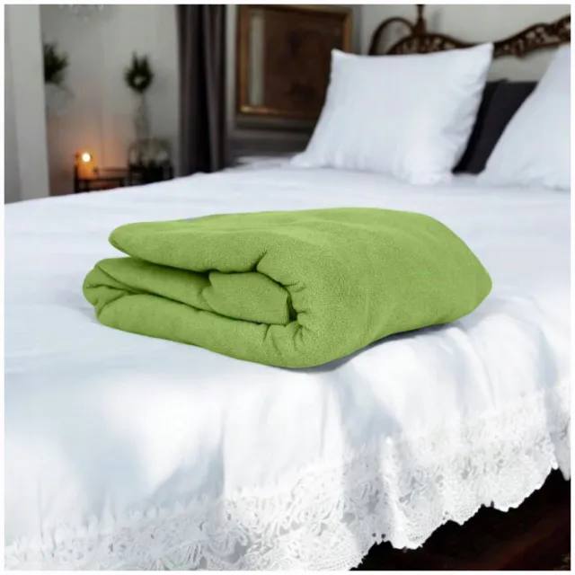 Kam-Pol Jersey Hoeslaken met Elastiek 160x200 cm - Groen Stippen Green