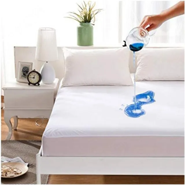 Bed Care Matrasbeschermer Waterdicht 90x200 +30 cm Bedcare - Wasbaar & Sneldrogend - Hoge Kwaliteit Wit