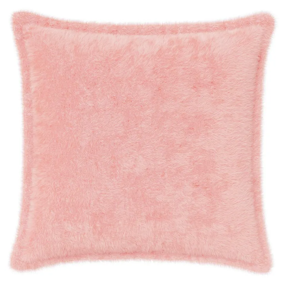 vidaXL Kussensloop 2 st HOUTEN Roze 35 x 35 cm Nep Konijnenbont