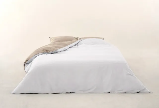 Gualtheri Home dekbedovertrek - Lits-jumeaux XL (260x200/220 cm) - Beige;Wit
