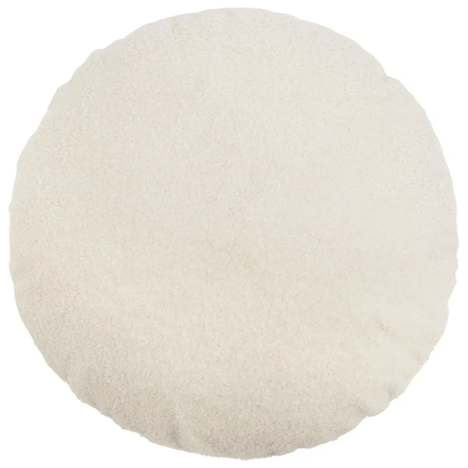 vidaXL Kussensloop 6 st HEERLEN Crèmekleurig Dia. 60 cm Bouclé