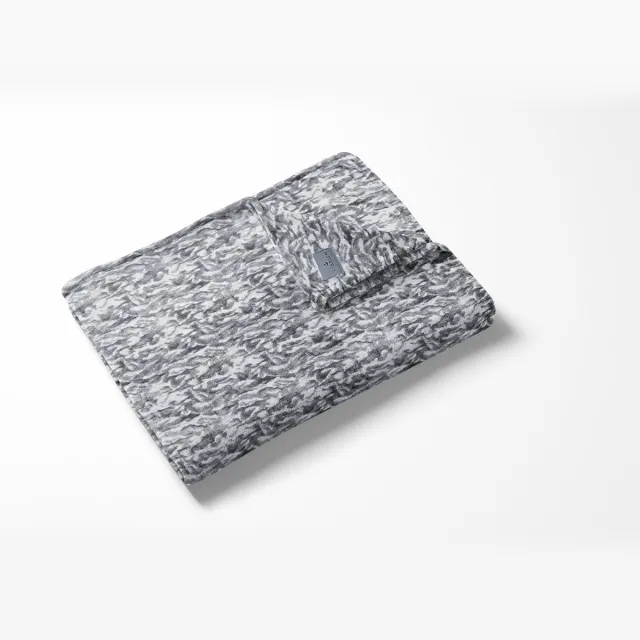 LINNICK Flanel Fleece Deken Bont Rabbit - zilver grey - 140x200cm - Plaid