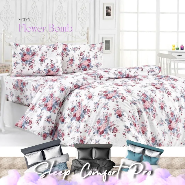 Maxenza Sleep Comfort Pro - Comfortabel Dekbedovertrek voor Twee Personen met Kussenslopen Multi