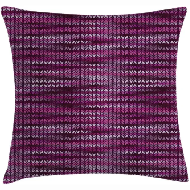 ABAKUHAUS Magenta Kussenhoes – Vintage Breiwerk – 60x60 cm – Tweezijdig bedrukt Fuchsienfarben Violett