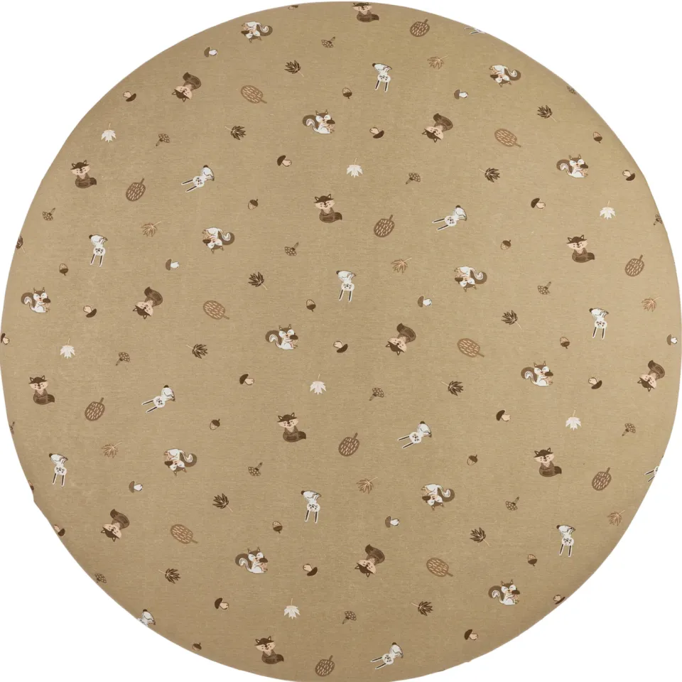 Meyco boxmatras hoeslaken Forest Animals sand