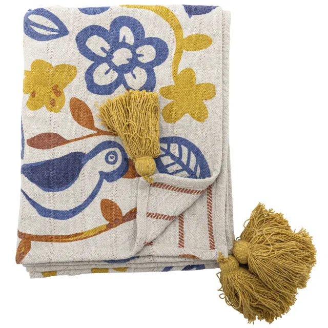 Bloomingville Figuria plaid crème Multi