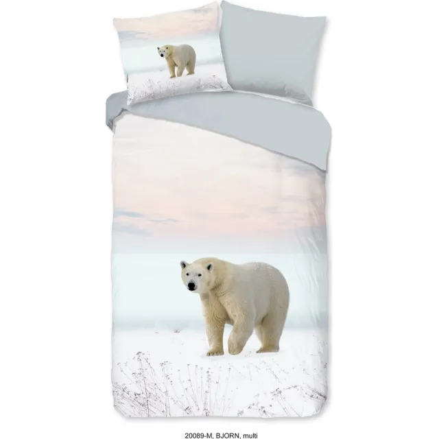 Pure dekbedovertrek ijsbeer - 1 persoons 140x200/220 cm - Multi - Microvezel