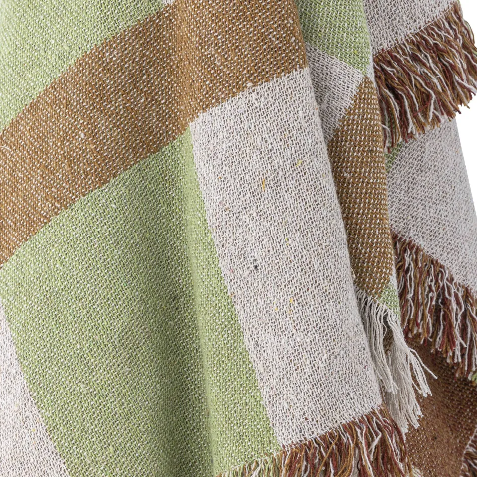 Bloomingville Galvin plaid 160x130 cm groen, foto 4