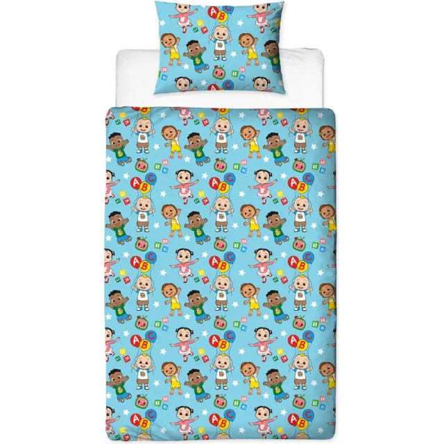 Cocomelon Dekbedovertrek Friends - Katoen - Polyester Blend - Blauw - Dekbedovertrek kinderen