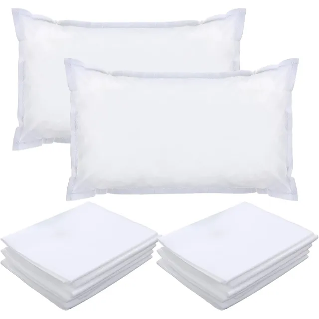 Famanu 20 Stuks Kussenslopen, 80 x 50 cm, kussensloop, witte kussensloop van vliesstof, draagbare reiskussenhoes, ademende kussenslopen voor schoonheidssalons, hotels, pensions, reizen