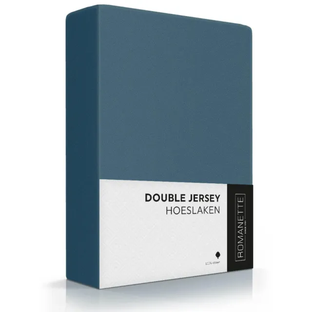 Romanette Double jersey Teal 100% katoen 2-persoons 140/150/160x200/210/220