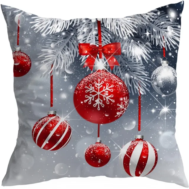 HomeView Decoratieve Kerst Kussensloop 50x50cm - Feestelijke Woondecoratie Multicolor