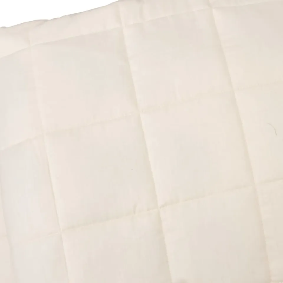 vidaXL Verzwaringsdeken 137x200 cm 10 kg stof lichtcrèmekleurig crème, foto 4