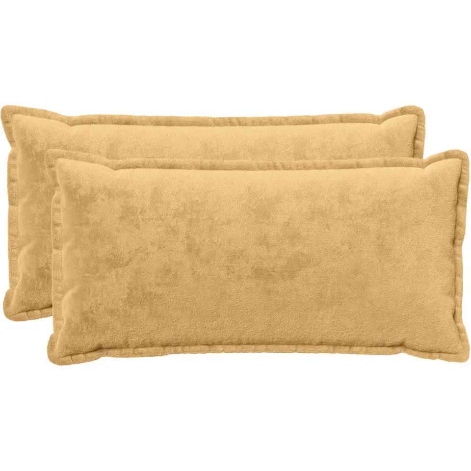 vidaXL Kussensloop 2 st HOUTEN Taupe 40 x 80 cm Flanel, foto 3
