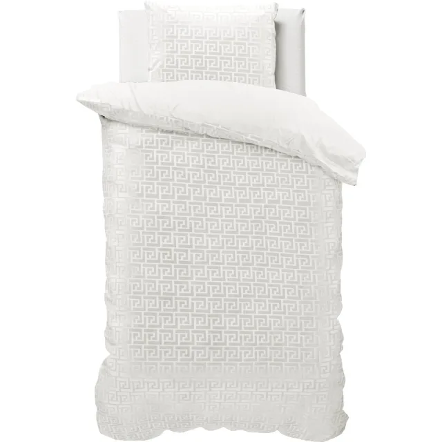 Sleeptime Fashion Dekbedovertrek - 140x200/220 + 1 kussenslopen 60x70 - Wit - Tweepersoons