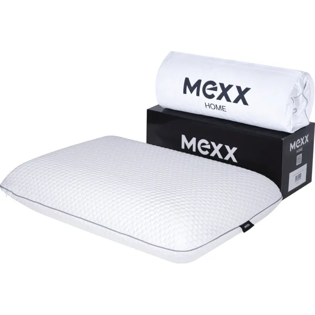Mexx Premium - Klassiek Hoofdkussen - Hoogwaardig Traagschuim - Vermindert Nekklachten - Ventilerend - Geschikt voor rug, zij- en buikslapers - 60 cm x 40 cm x 13 cm Wit