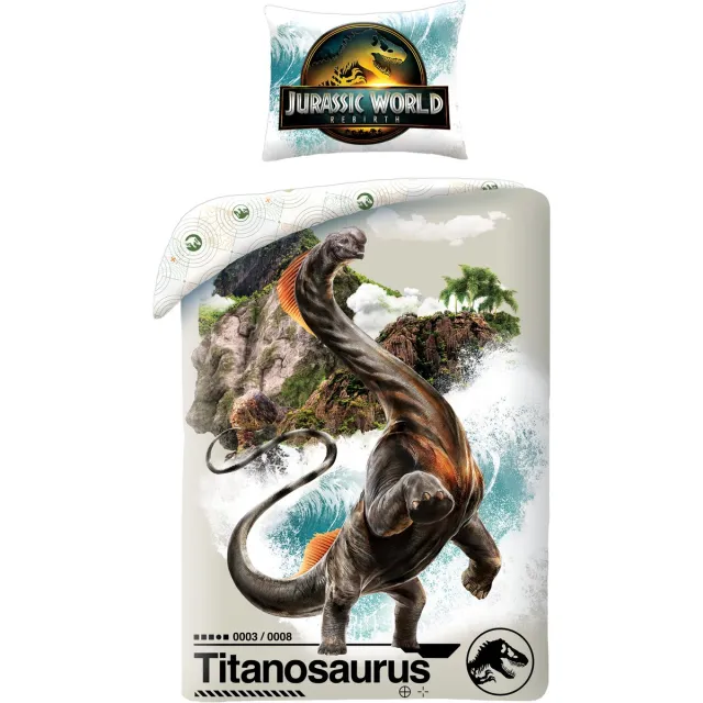 Jurassic World Dekbedovertrek Titanosaurus - 140 x 200 cm + 70 x 90 cm - Polyester Multi