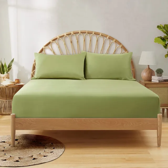 Bamboebaas premium bamboe hoeslaken - Soft green - 80x200x35 cm - 1-persoons - 100% biologisch bamboe - Antibacterieel - Hypoallergeen - Zijdezacht - Thermoregulerend Lichtgroen