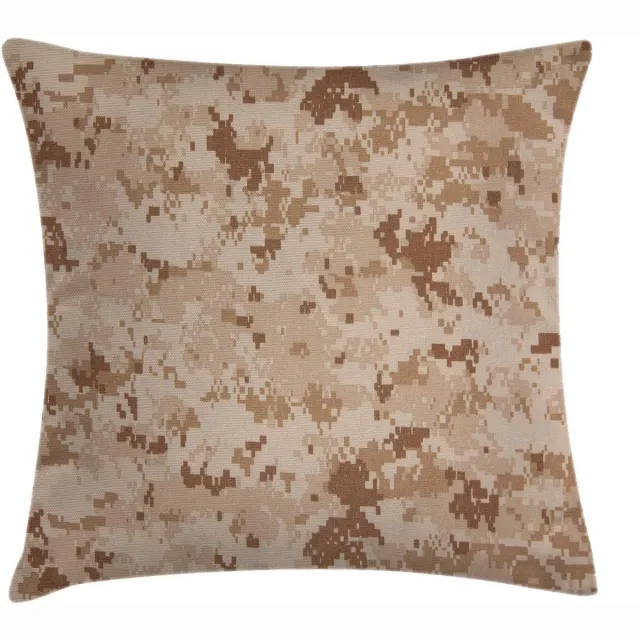 ABAKUHAUS Kussenhoes – MARPAT Woestijncamouflage – 50x50 cm – Dubbelzijdig bedrukt, rits Bruin