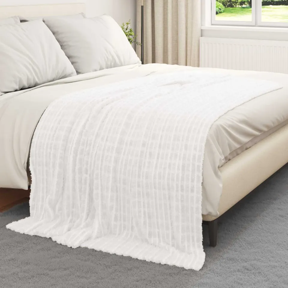vidaXL Kleden 6 st Wit 200 x 150 cm 4,5 kg Fleece, foto 3