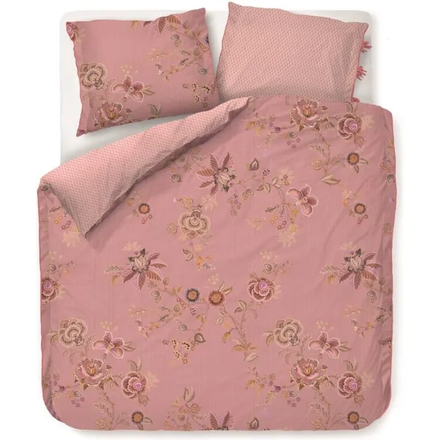 Pip Studio Cece Fiore dekbedovertrek - Eenpersoons - 140x200/220 - Roze