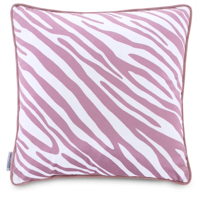 AmeliaHome Decoratieve Kussenhoes Rose Zebra 45x45 cm - Zachte Stijlvolle Sierkussen Roze