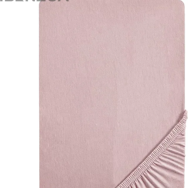 Ibenzoa Hoeslaken - Katoen - 40x90 cm - Roze/Wood Roze/Mauve