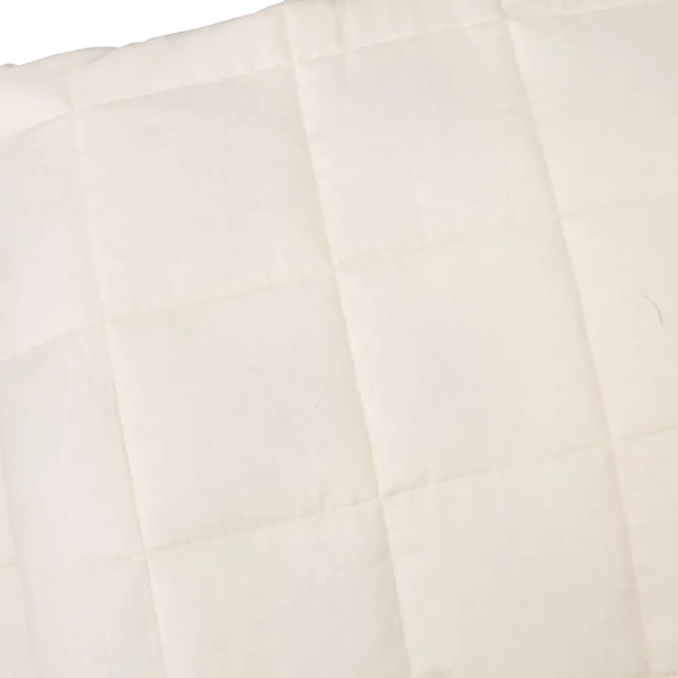vidaXL Verzwaringsdeken 220x260 cm 11 kg stof lichtcrèmekleurig crème, foto 4