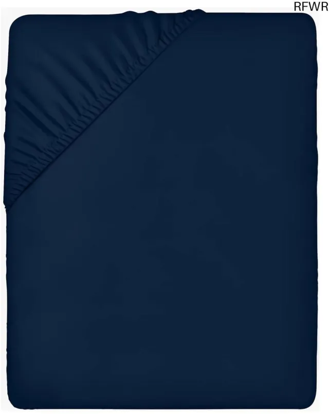 RFWR Hoeslaken , 35 cm diep, Zachte Geborstelde Microvezel Stof, Krimp- en Vervaagt Bestendig Blauw