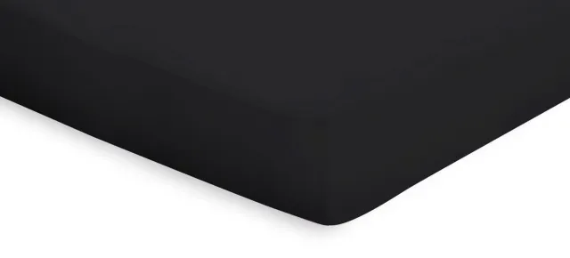 Eleganzzz Hoeslaken Topper Katoen Perkal - Zwart - Hoeslaken 180x200 - Topper Hoeslakens - Lits Jumeaux