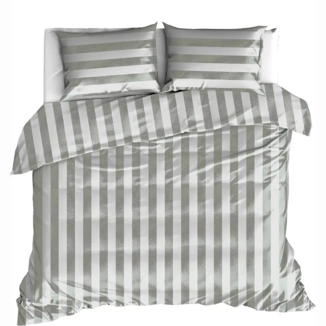 Linolux Dekbedovertrek Beach Stripe Mineral Green 2 persoons