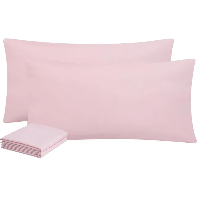 Kuslus 40 x 80 cm, set van 2 kuslussen, kuslus 40 x 80 cm, roze met sluiting van microvezel, zacht, 40 x 80 cm, kuslus