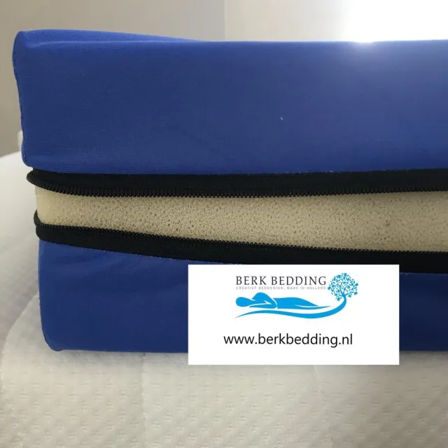 Berkbedding .nl LET OP ALLEEN DE HOES- Incontinentie- Matrasbeschermer -Waterdicht - Brandwerend - MATRAS TIJK - 70x150x14 cm - Kleine maten blauw