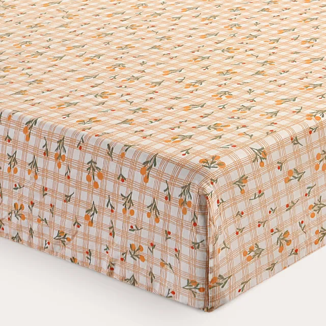 NOUS Kids katoenen kinderhoeslaken 150 x 70 cm Oranje