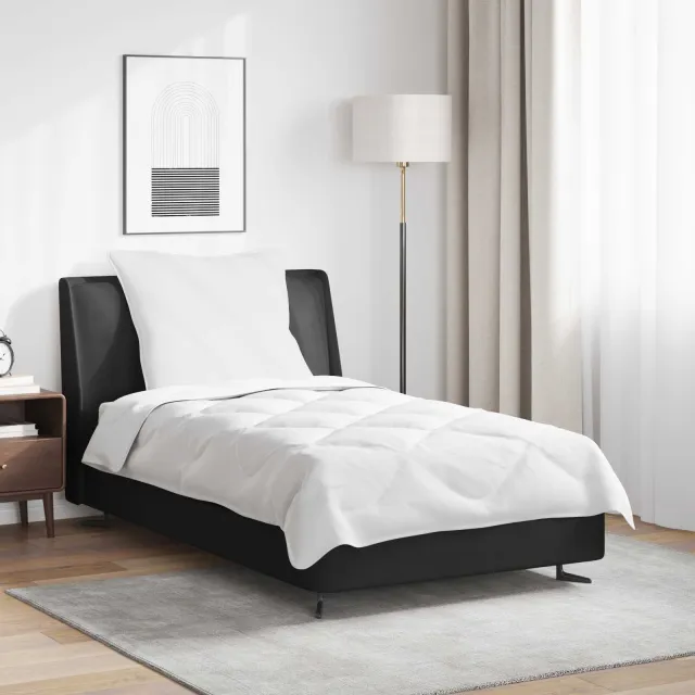vidaXL Dekbed met kussen 2 st Wit Microvezel