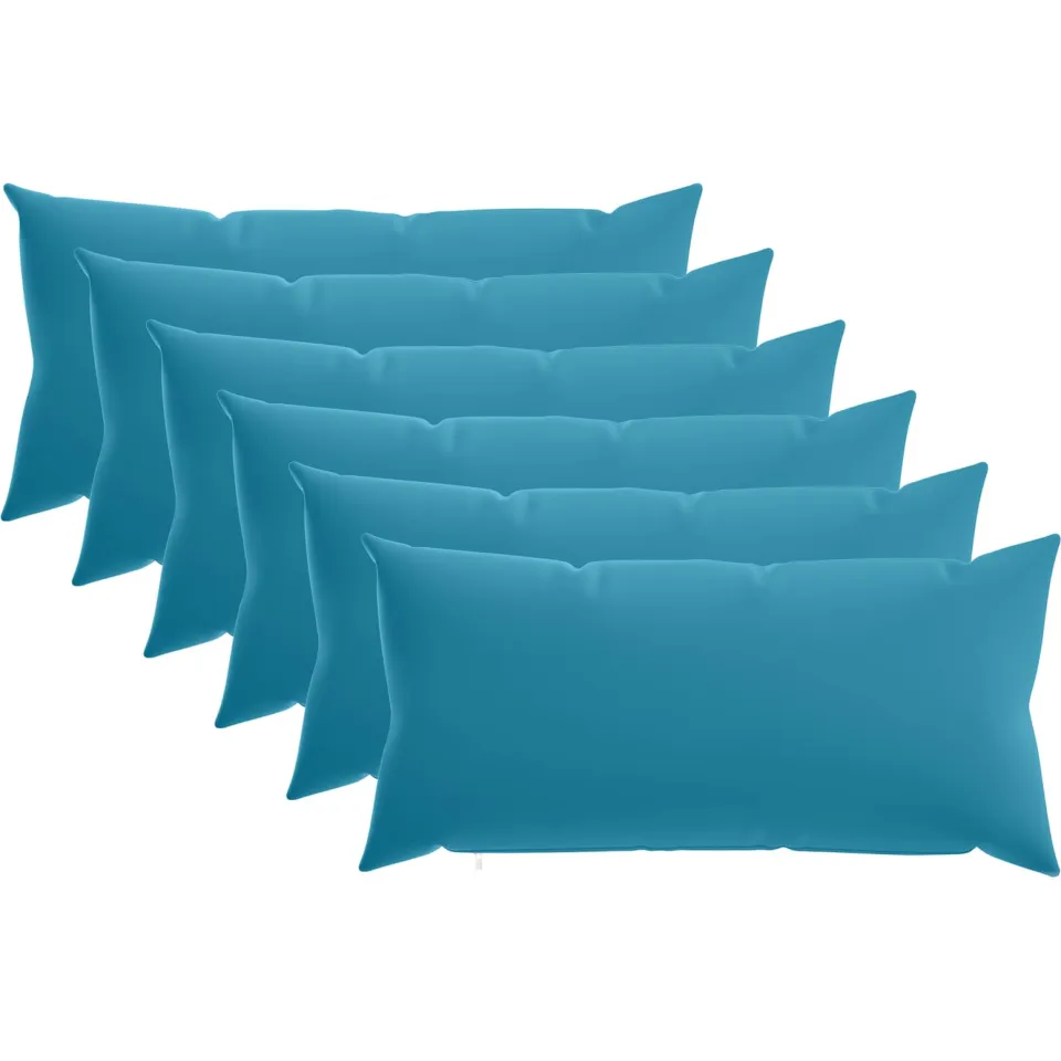 vidaXL Kussensloop 6 st HEERLEN Lichtblauw 40 x 70 cm Polyester blauw, foto 3