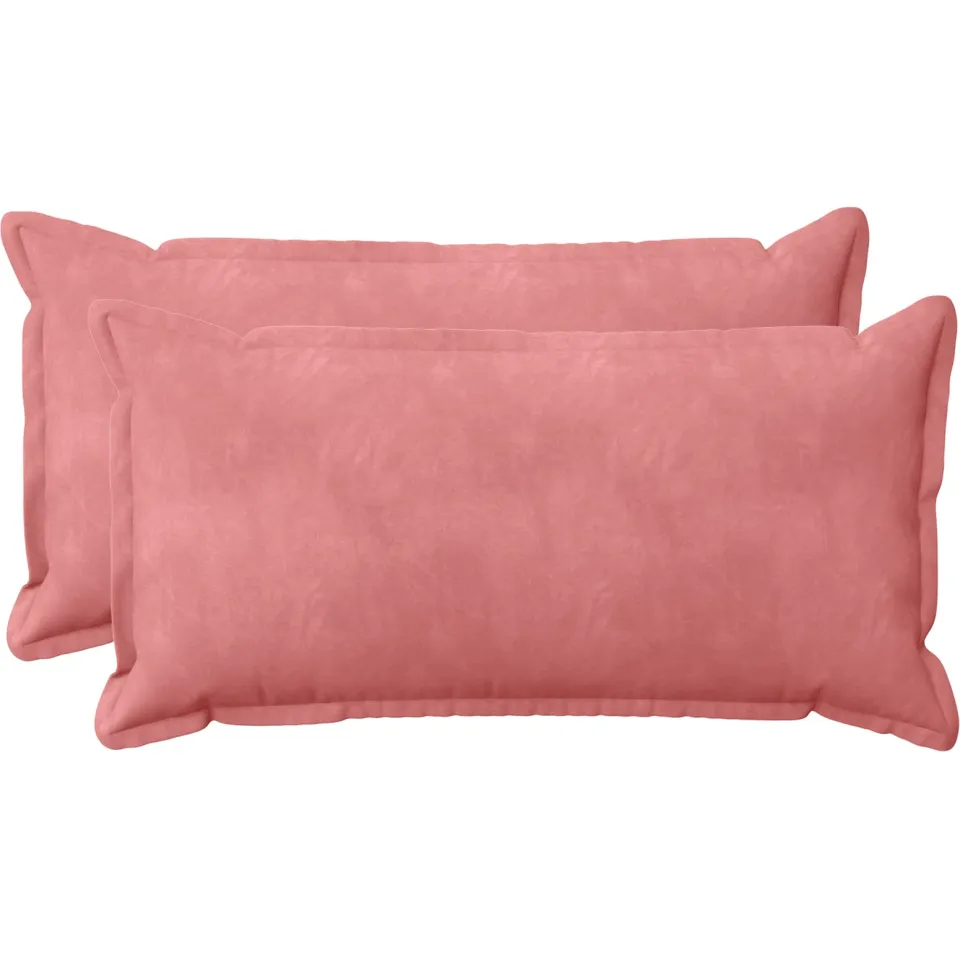 vidaXL Kussensloop 2 st HOUTEN Roze 40 x 80 cm Fluweel, foto 3