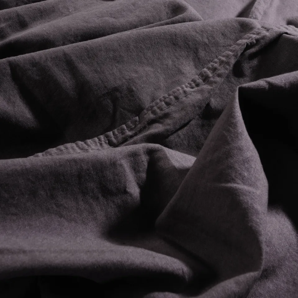 NOUS Living stonewashed dekbedovertrek lits-jumeaux antraciet, foto 6