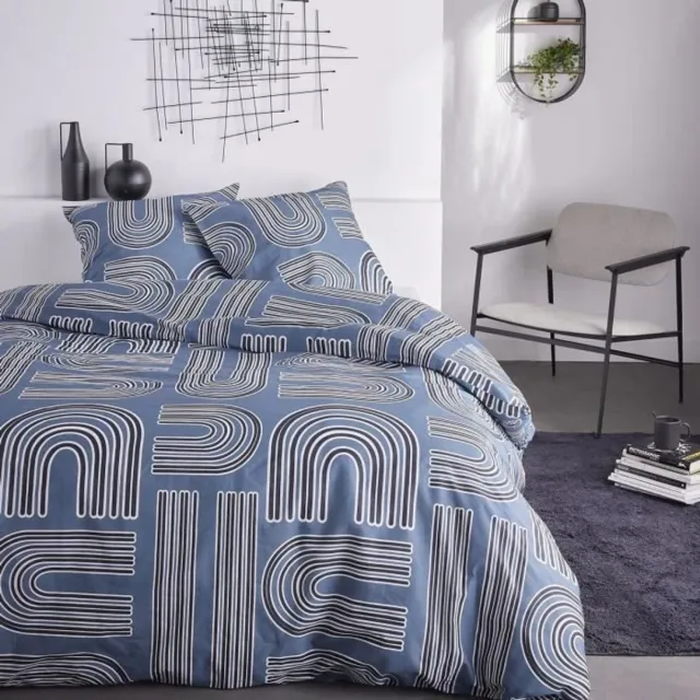 Today Tweepersoonsbedset - TODAY - Sunshine 15,26 - 220 x 240 cm - 100% Bedrukt katoen Blauw